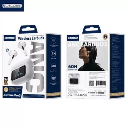 Écouteurs sans fil bluetooth avec écran tactile JELLICO AirBlue Pro 3