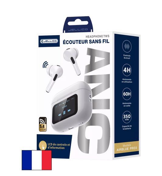 Écouteurs sans fil bluetooth avec écran tactile JELLICO AirBlue Pro 3